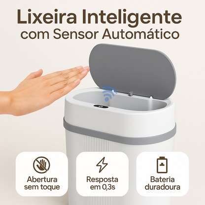 Lixiera inteligente com sensor de abertura automática