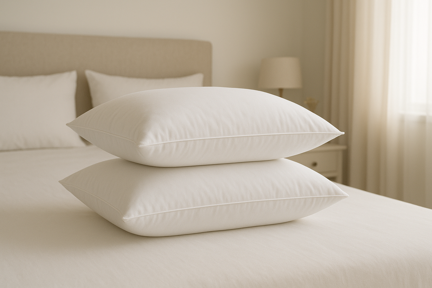 Travesseiro Macio Antiácaro - Conforto de Pluma de Ganso