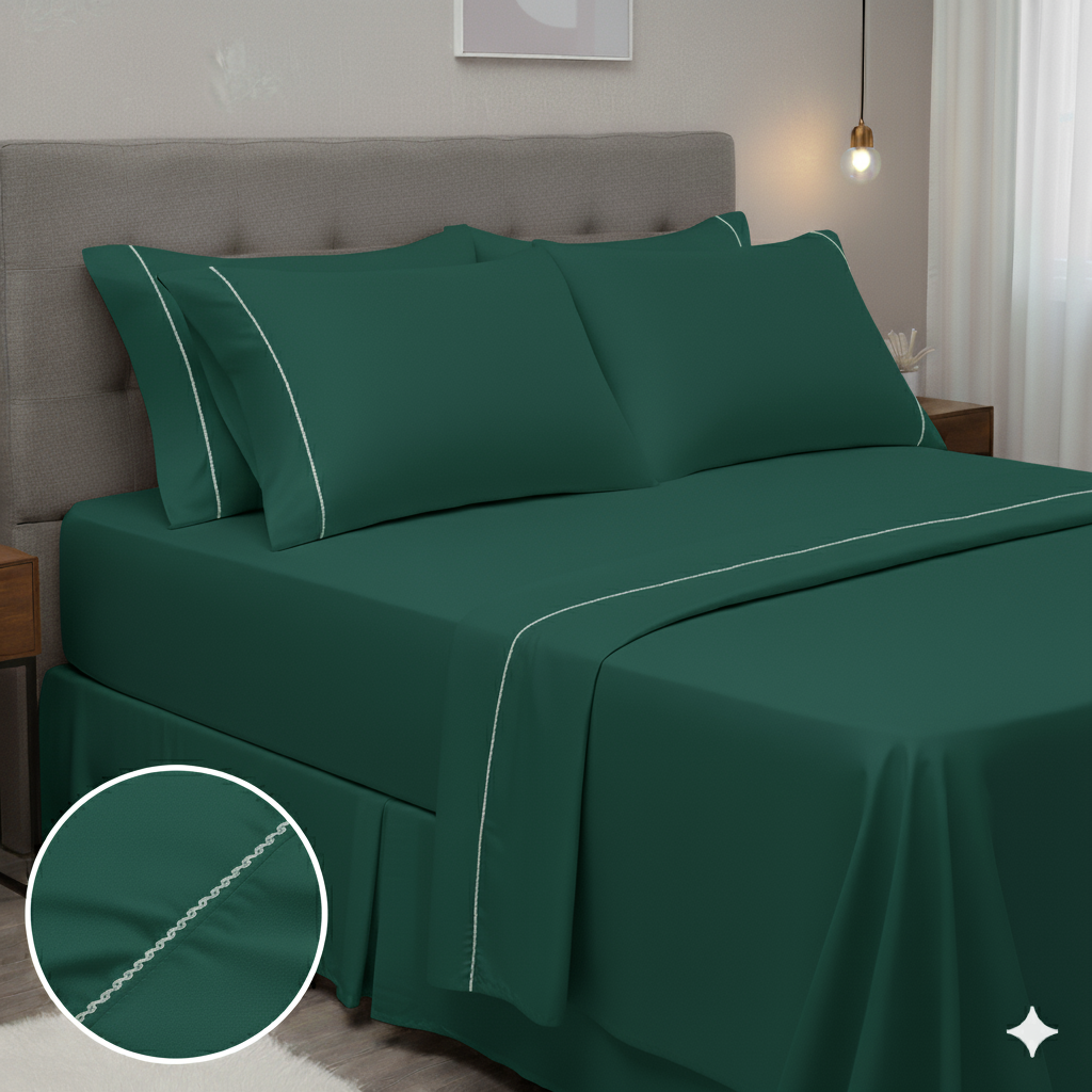 Lençol Premium 400 Fios Acetinado + 2 Fronhas