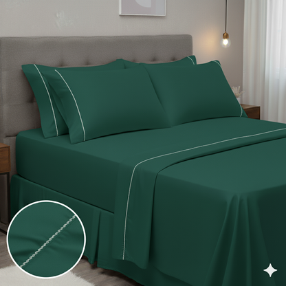 Lençol Premium 400 Fios Acetinado + 2 Fronhas