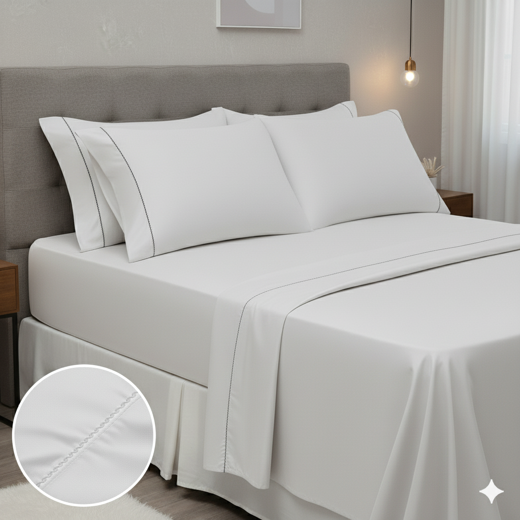 Lençol Premium 400 Fios Acetinado + 2 Fronhas