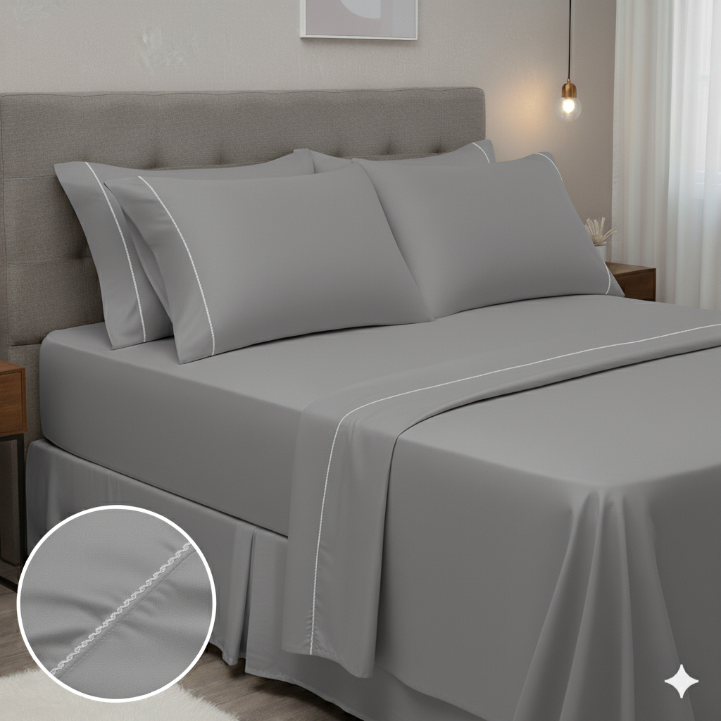 Lençol Premium 400 Fios Acetinado + 2 Fronhas