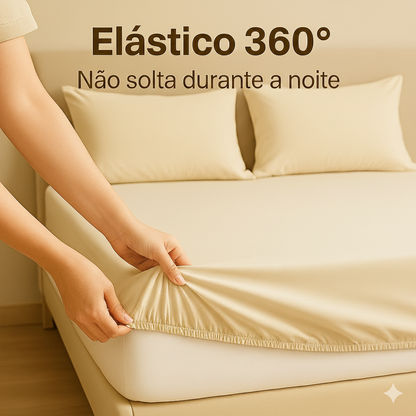 Lençol Premium 400 Fios Acetinado + 2 Fronhas