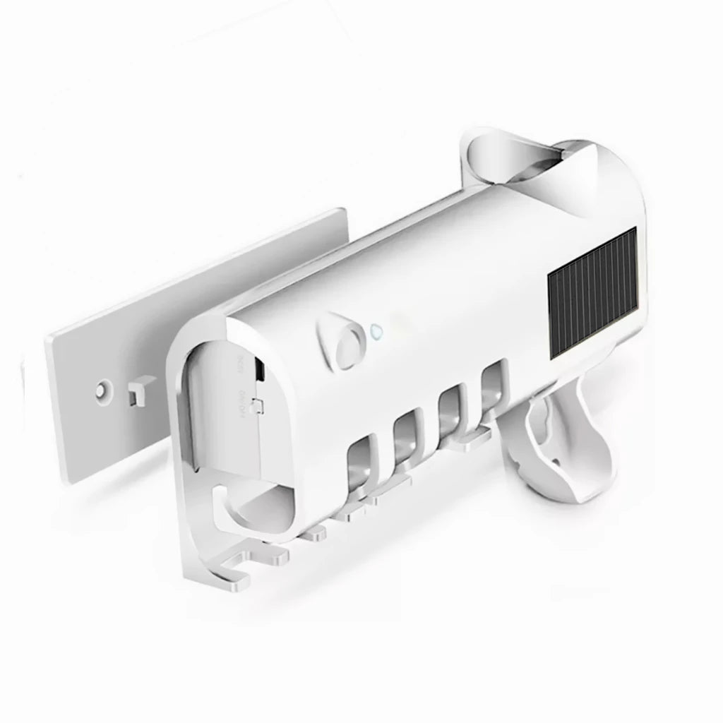 Suporte para Escova de Dente com Dispenser Automático de Pasta e Esperilizador UV